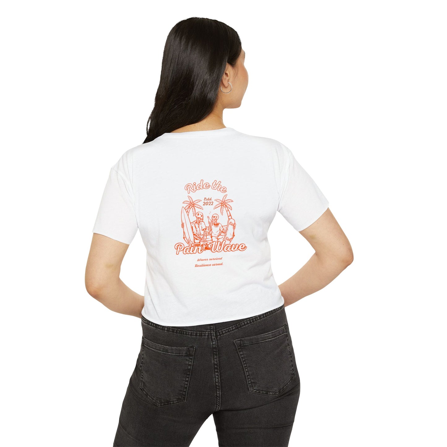 Crop Top Surf your Storm - Ride the Pain Wave - Summer Collection